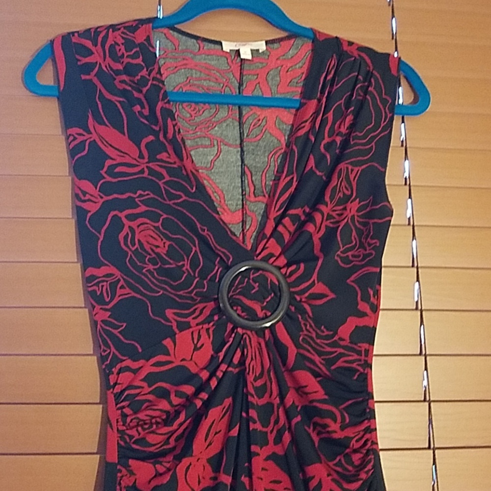 Red and Black High Low Dress
